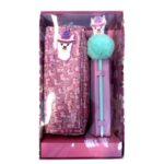 Piórnik brokatowy z długopisem Lama Paso