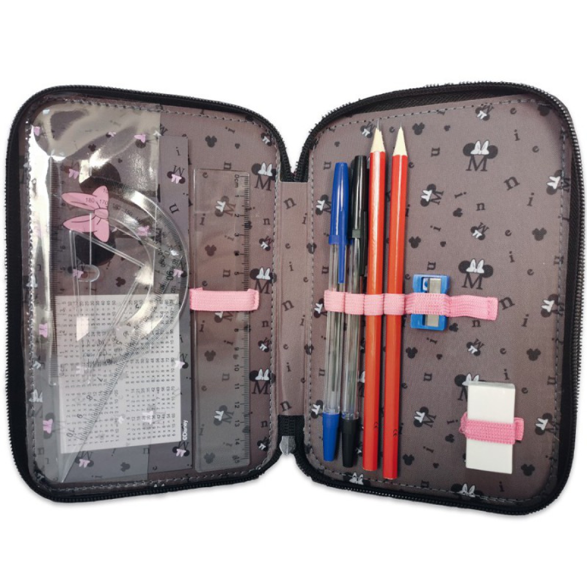 Piórnik 3-komorowy z wyposażeniem Minnie Paso - obrazek 2