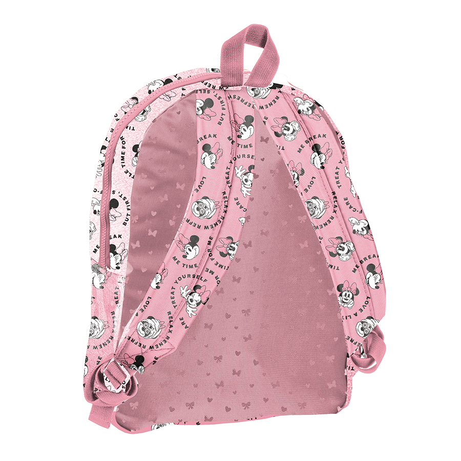 Borsa Porta Scarpe/zaino PASO Minnie, 45x34 Cm, Con Coulisse E Tasca Con Cerniera, Multicolor