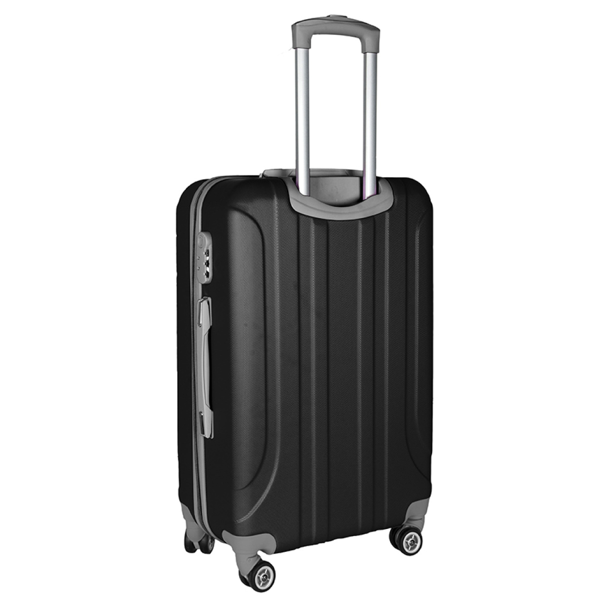 Walizka mała czarna z szarymi elementami Paso - obrazek 2