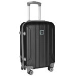 Walizka średnia czarna z szarymi elementami Paso