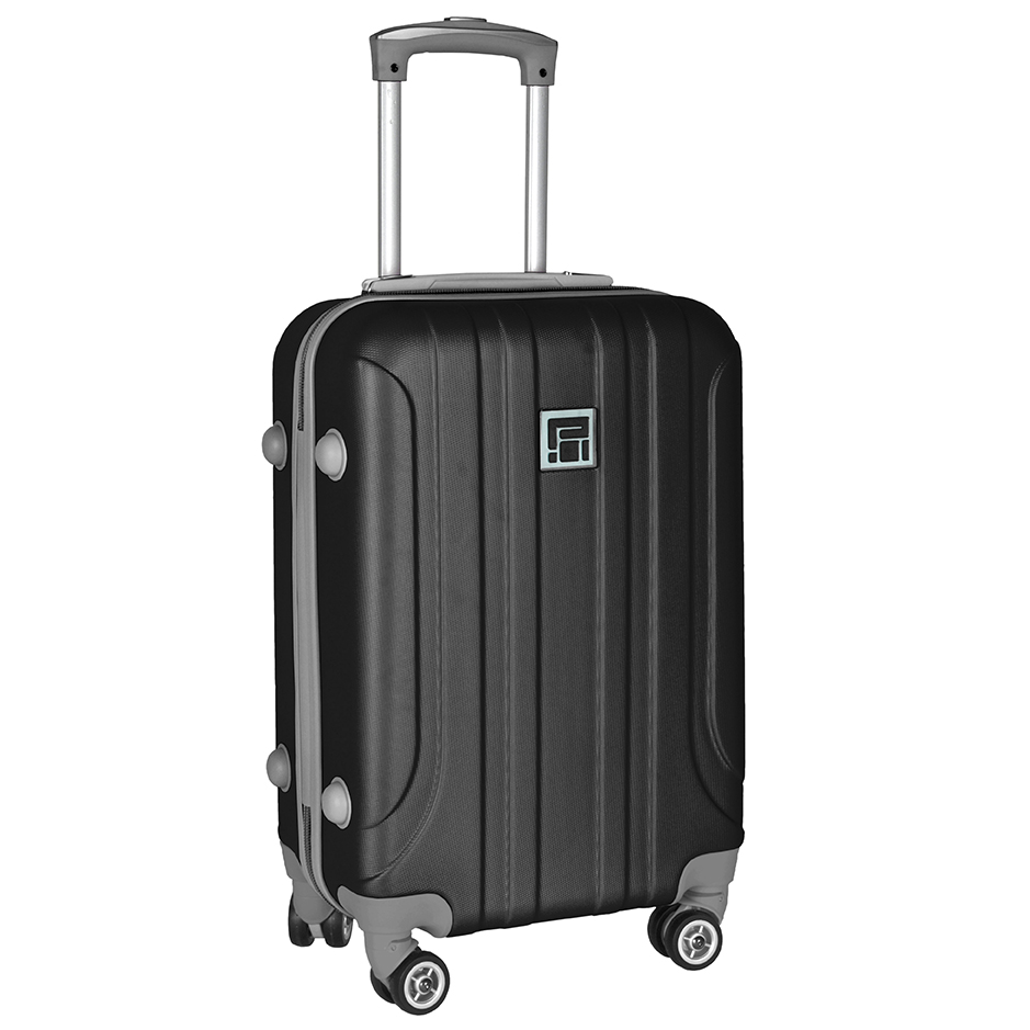 22-201CS_1 Walizka średnia czarna z szarymi elementami Paso - obrazek 1