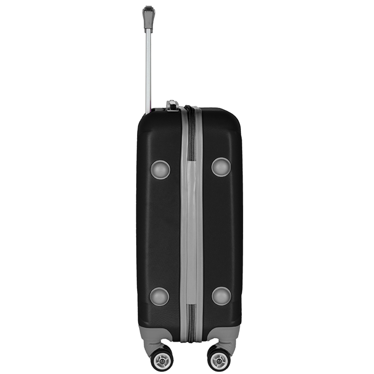 Walizka średnia czarna z szarymi elementami Paso - obrazek 3