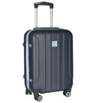 Walizka średnia granatowa z błękitnymi dodatkami Paso