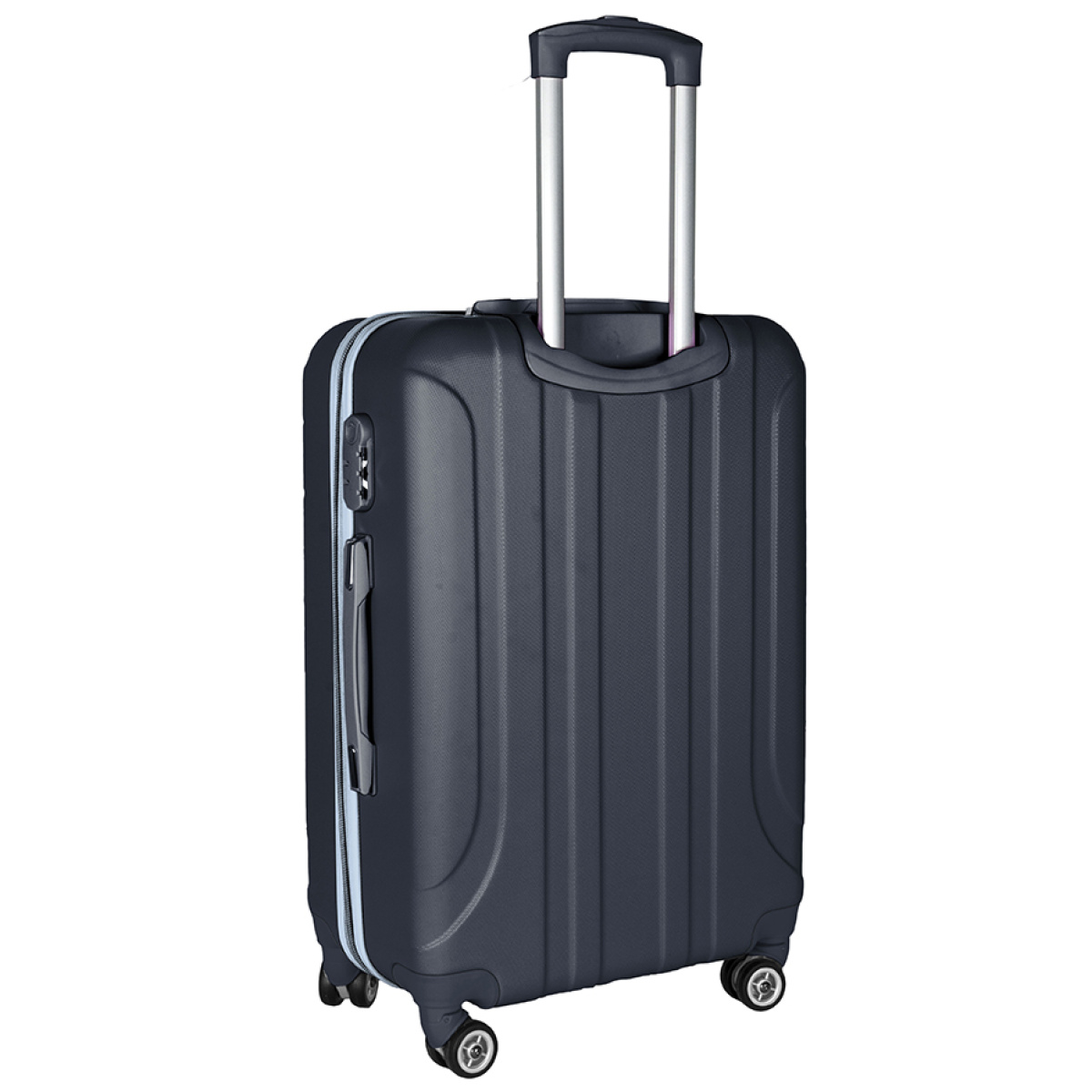 Walizka średnia granatowa z błękitnymi dodatkami Paso - obrazek 2