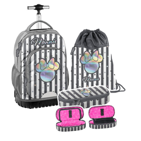 Zestaw 3-elementowy Myszka Minnie BeUniq plecak na kółkach