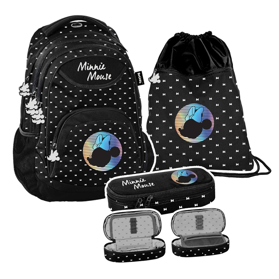 ba8f6d26cf5453186ac257b161d7c8f8.jpg Zestaw 3-elementowy Myszka Minnie BeUniq plecak - obrazek 1