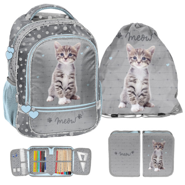 Zestaw 3-elementowy Kot Paso plecak
