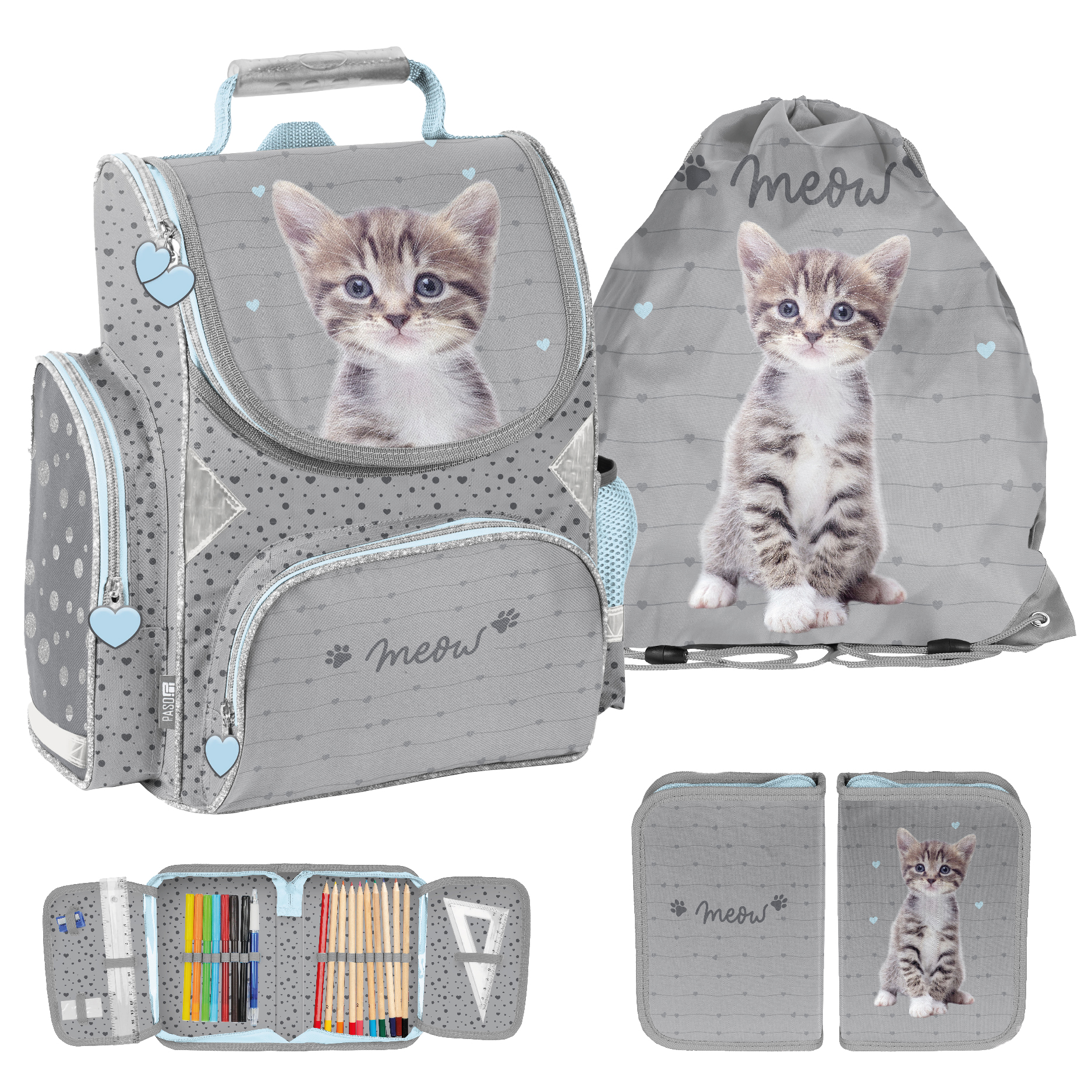 GRAFIKA NR 6_Obszar roboczy 1 Zestaw 3-elementowy Kot Paso tornister - obrazek 1
