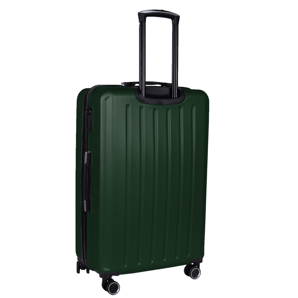 Walizka średnia ciemnozielona z czarnymi elementami Paso - obrazek 3