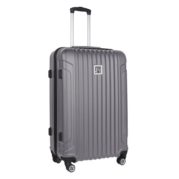 Walizka średnia szara z czarnymi wstawkami Paso