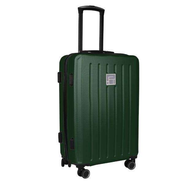 Walizka mała ciemnozielona z czarnymi wstawkami Paso