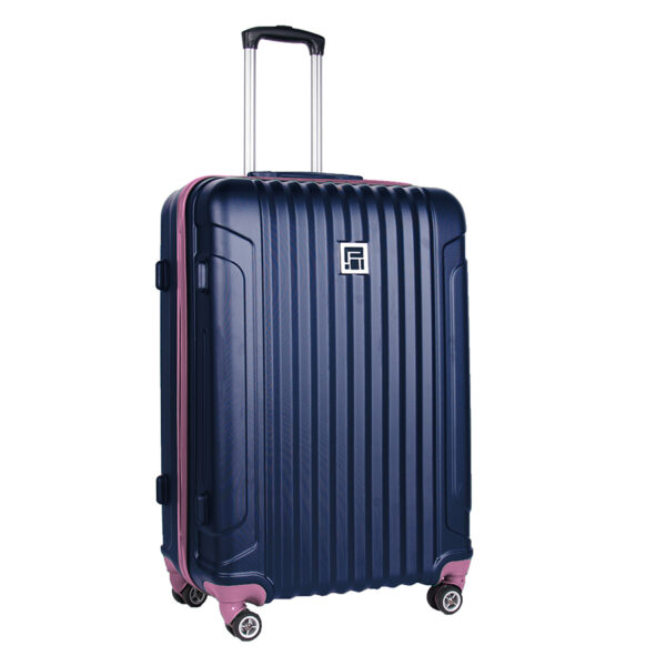 Walizka duża granatowa z różowymi wstawkami Paso