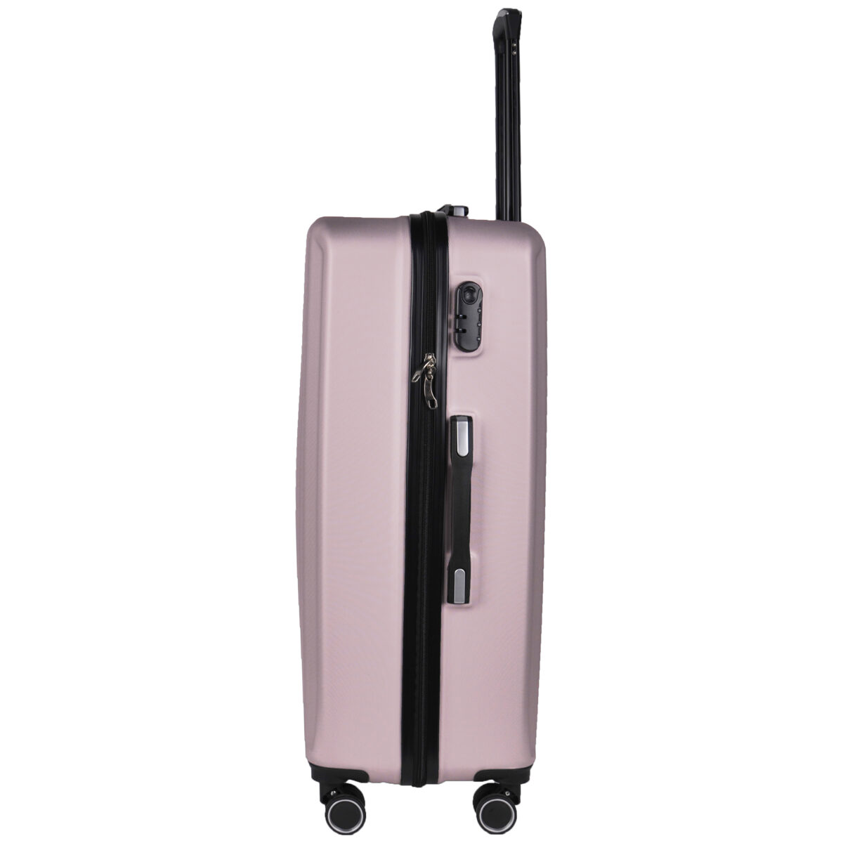 Walizka mała różowa z czarnymi wstawkami Paso - obrazek 4