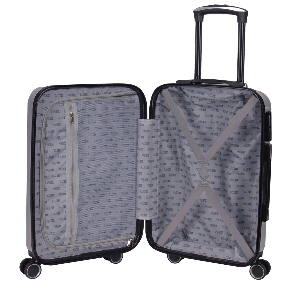 Walizka mała szara z elementami czarnymi Paso - obrazek 5