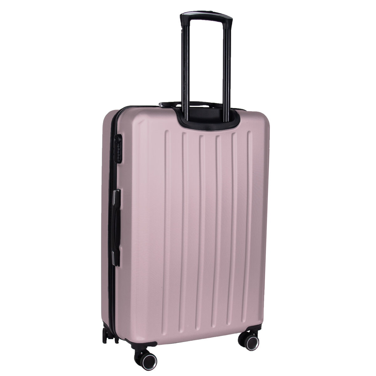 Walizka duża różowa z czarnymi dodatkami Paso - obrazek 3