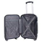 Walizka mała szara z czarnymi wstawkami Paso - obrazek 5