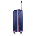 Walizka średnia granatowa z różowymi wstawkami Paso - obrazek 4