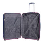 Walizka średnia granatowa z różowymi wstawkami Paso - obrazek 5