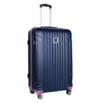 Walizka średnia granatowa z różowymi wstawkami Paso