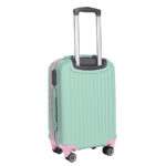 Walizka mała zielona z różowymi elementami Paso - obrazek 3