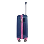 Walizka mała granatowa z różowymi wstawkami Paso - obrazek 4