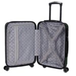 Walizka mała ciemnozielona z czarnymi wstawkami Paso - obrazek 5