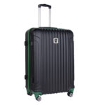 Walizka duża czarna z zielonymi elementami Paso