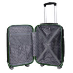 Walizka mała czarna z zielonymi elementami Paso - obrazek 5