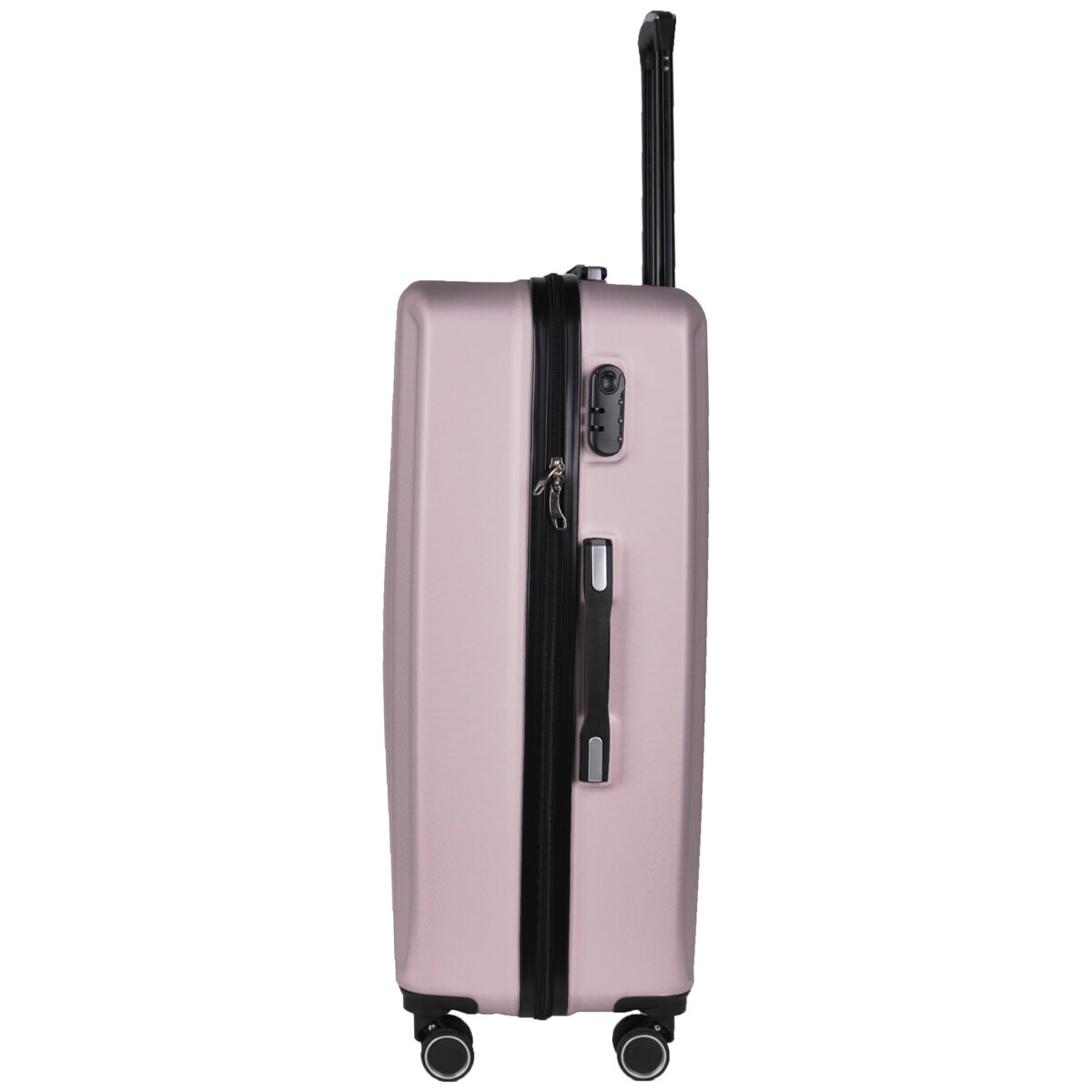 Walizka duża różowa z czarnymi dodatkami Paso - obrazek 4