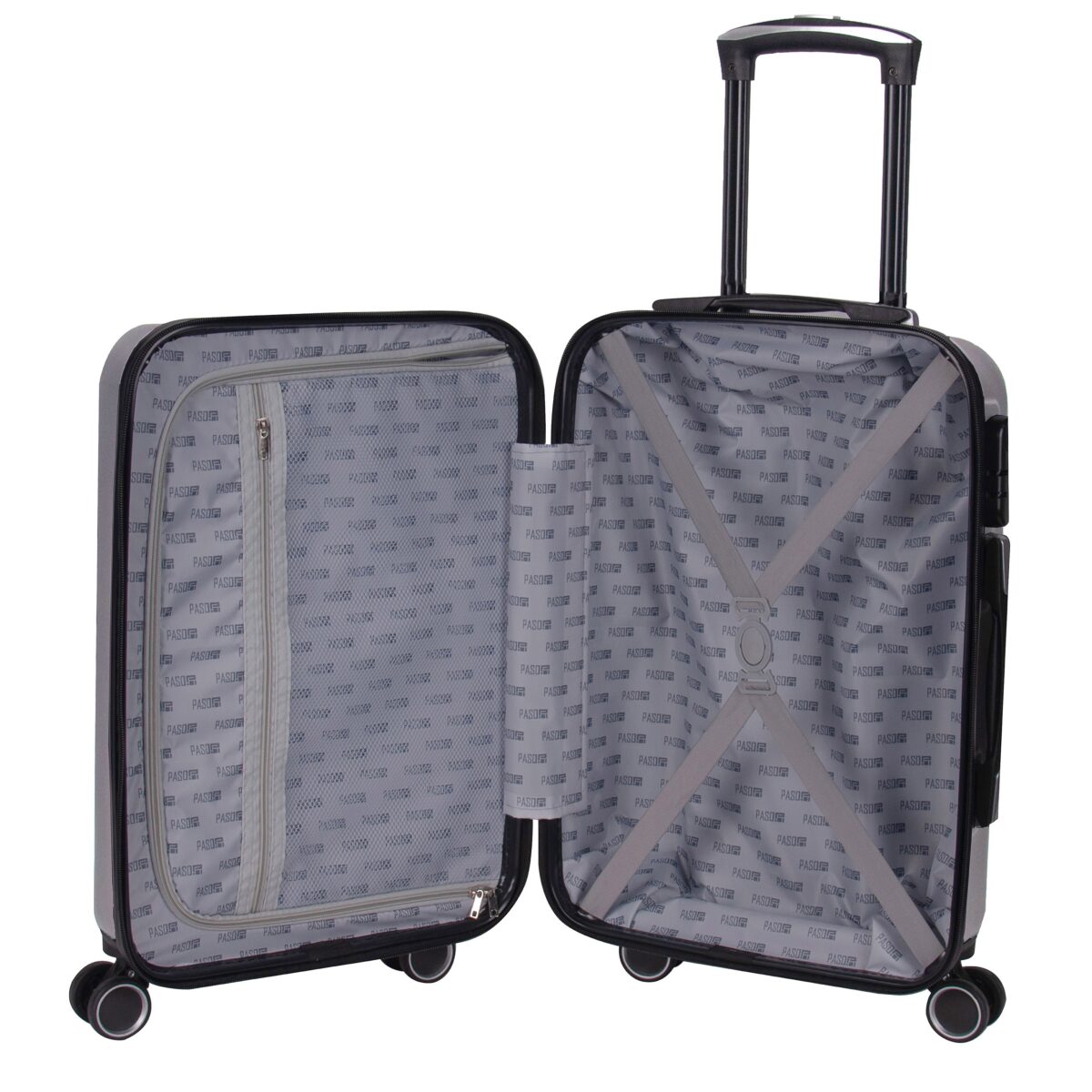 Walizka średnia szara z czarnymi dodatkami Paso - obrazek 5