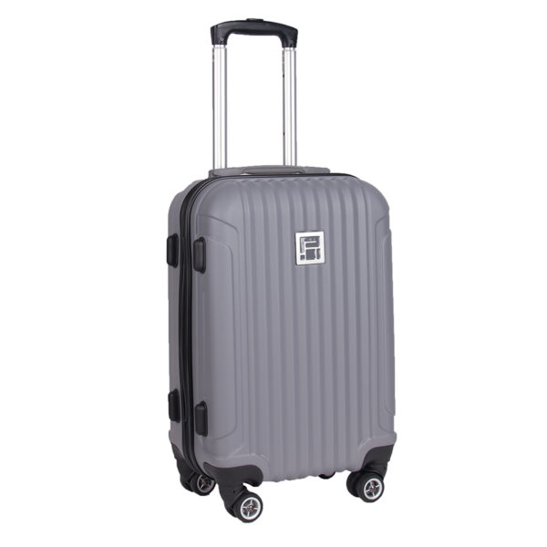 Walizka mała szara z czarnymi wstawkami Paso