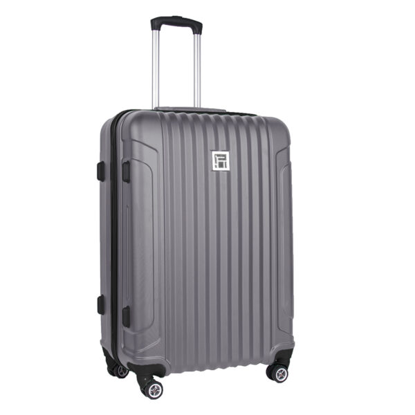 Walizka duża szara z czarnymi wstawkami Paso