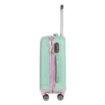 Walizka mała zielona z różowymi elementami Paso - obrazek 4