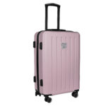 Walizka mała różowa z czarnymi wstawkami Paso