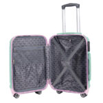 Walizka mała zielona z różowymi elementami Paso - obrazek 5