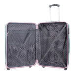 Walizka średnia zielona z różowymi elementami Paso - obrazek 5