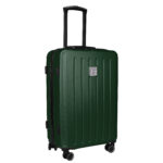 Walizka średnia ciemnozielona z czarnymi elementami Paso