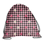 Worek na obuwie  Pink floral check różowa ktarka  BeUniq