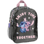 Mały plecak przedszkolny 3D czarny Together  Stitch i Angel Paso
