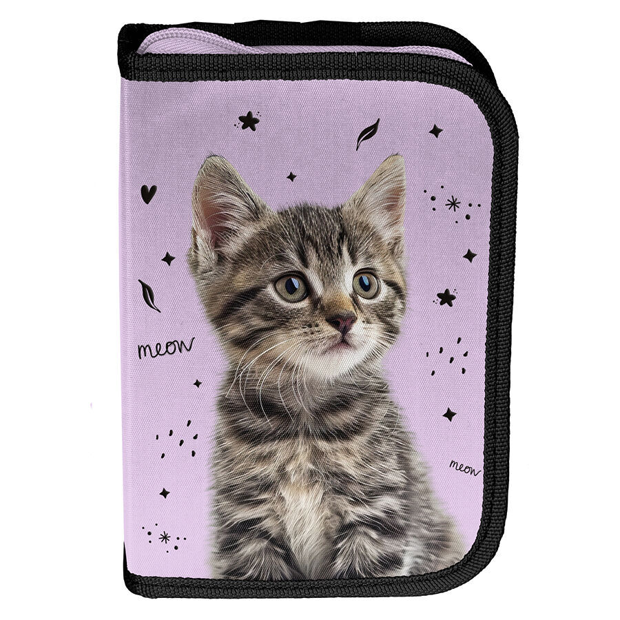 PP25CE-P001_5903162134345_1 Piórnik z wyposażeniem Striped cat Kotek Paso - obrazek 1